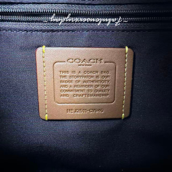 Coach Teri Hobo Bag Crossbody In Signature Canvas/Gold/Walnut/Black CV940 NWT - Picture 11 of 11